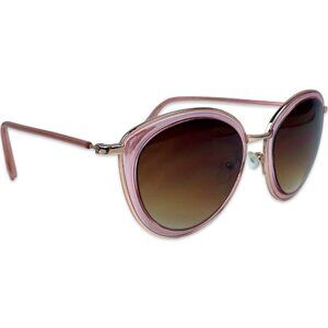 Pink Cat Eye Sunglasses Brown Gradient Lenses Retro Chic